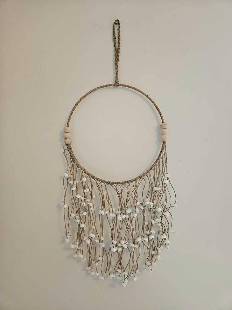 Schelpen wanddecoratie siput 1 uit Bali, 30 cm, Ophalen of Verzenden, 75 cm, Tropical home