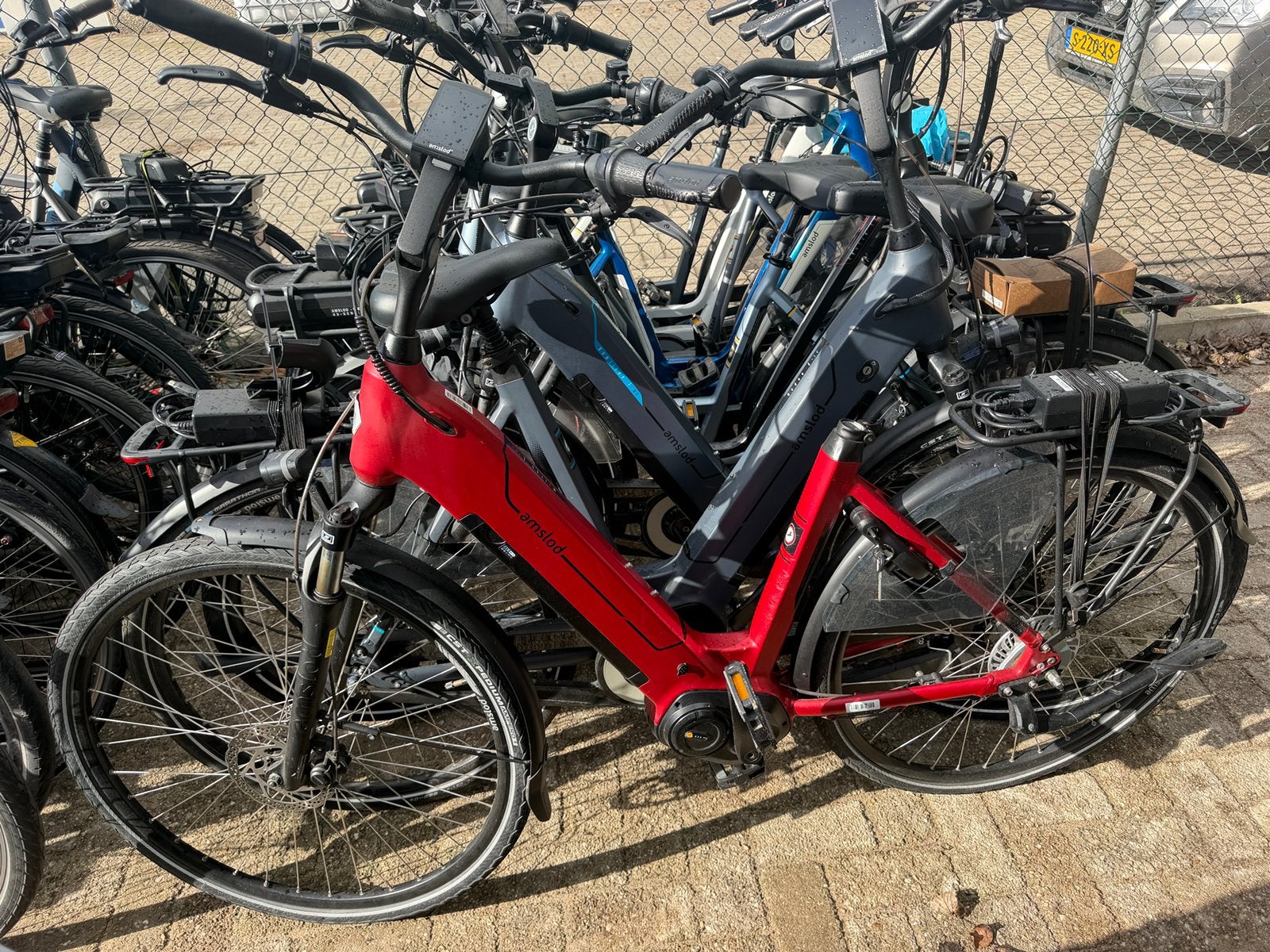 MOOIE PARTIJ AMSLOD E-BIKES BAFANG MIDDEN/VOORWIELMOTOREN, Gebruikt, 47 tot 51 cm, 50 km per accu of meer, Ophalen