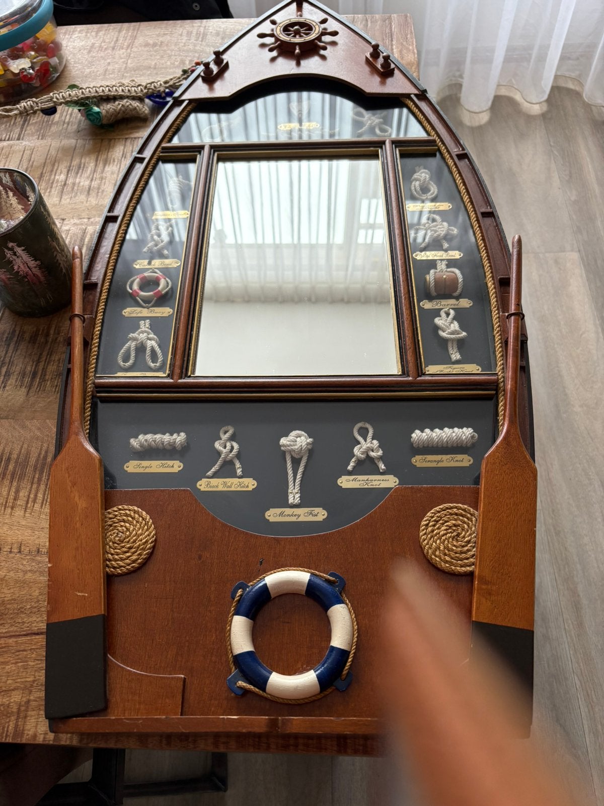 Scheepsspiegel, Ophalen of Verzenden, Zo goed als nieuw, Rechthoekig, Minder dan 100 cm
