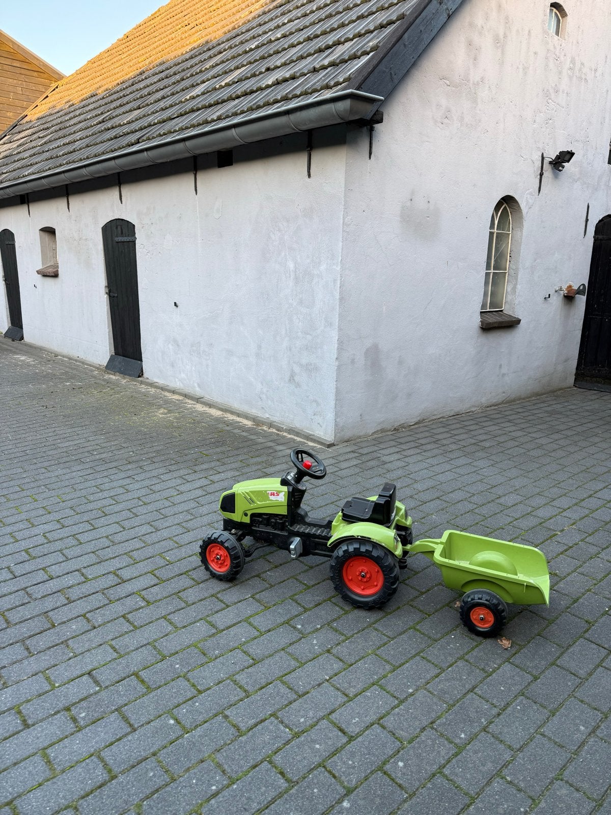 Claas kinder Traptractor Arion 410 met Aanhanger - Groen, Ophalen, Gebruikt
