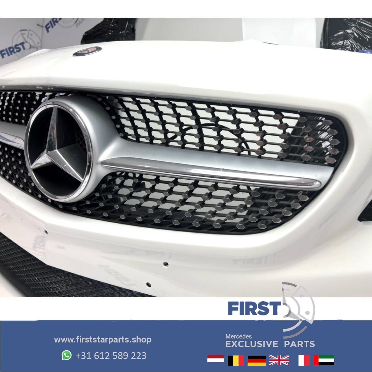 W117 Pre-Facelift AMG Voorkop Mercedes CLA 2015 Front wit Vo, Auto-onderdelen, Gebruikt, -, Voor, Ophalen of Verzenden
