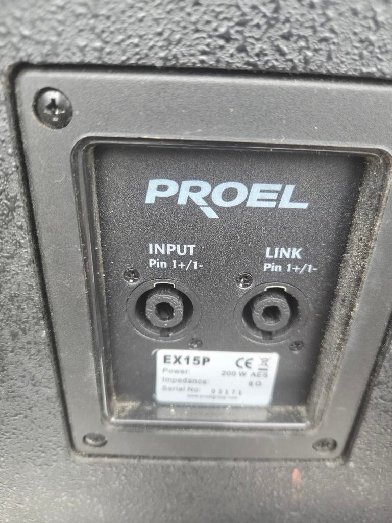 Proel EX15p speaker, Ophalen of Verzenden, Gebruikt, Minder dan 500 watt