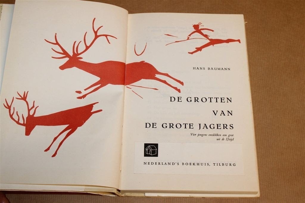 De Grotten van de Grote Jagers — IJstijd Jeugdroman 1955, Ophalen of Verzenden, Gelezen