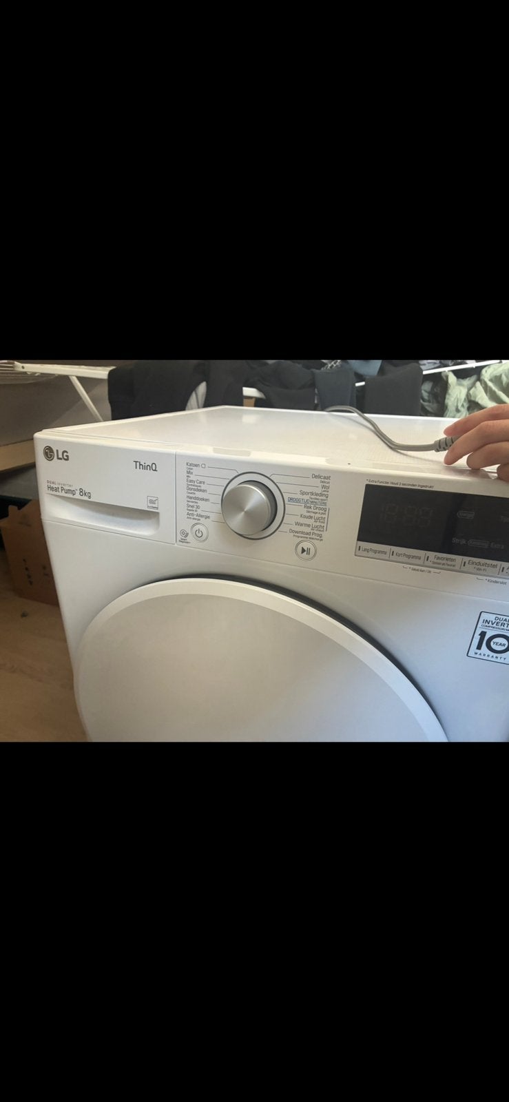 Droger LG defect, Ophalen, Zo goed als nieuw, Condens, 85 tot 90 cm