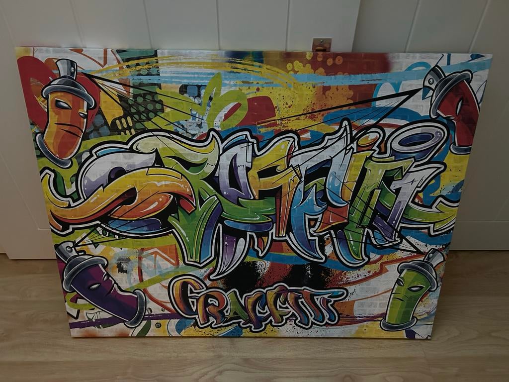 Kleurrijk Graffiti Schilderij - Zeer Goede Staat, Ophalen