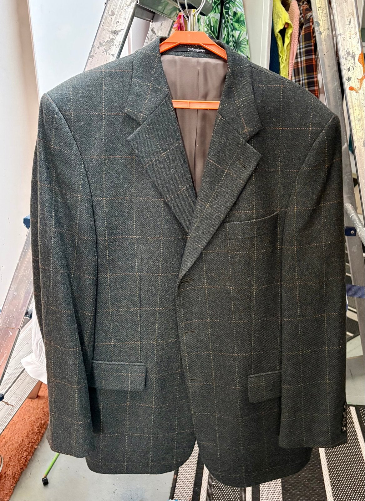 Yves Saint Laurent Colbert jasje maat L, Verzenden, Zo goed als nieuw, Maat 52/54 (L), Groen
