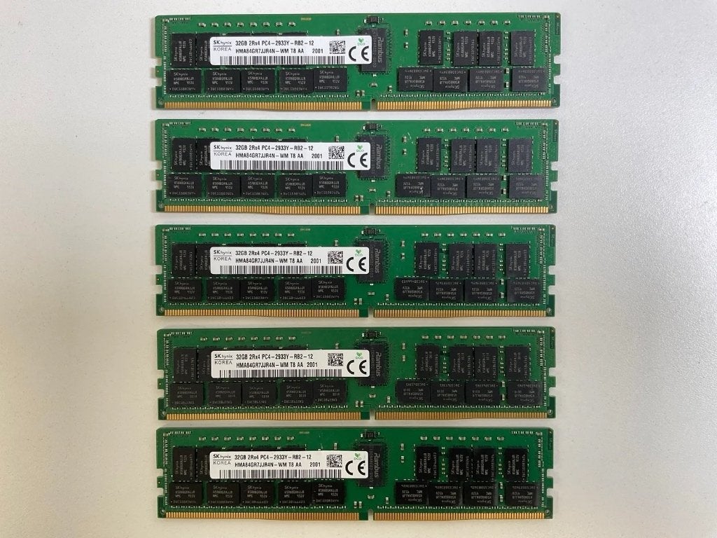 10x SK hynix 32GB DDR4-2933 ECC RDIMM | Server RAM 2Rx4, Computers en Software, 2933 ECC Registered, 32 GB, Server, DDR4