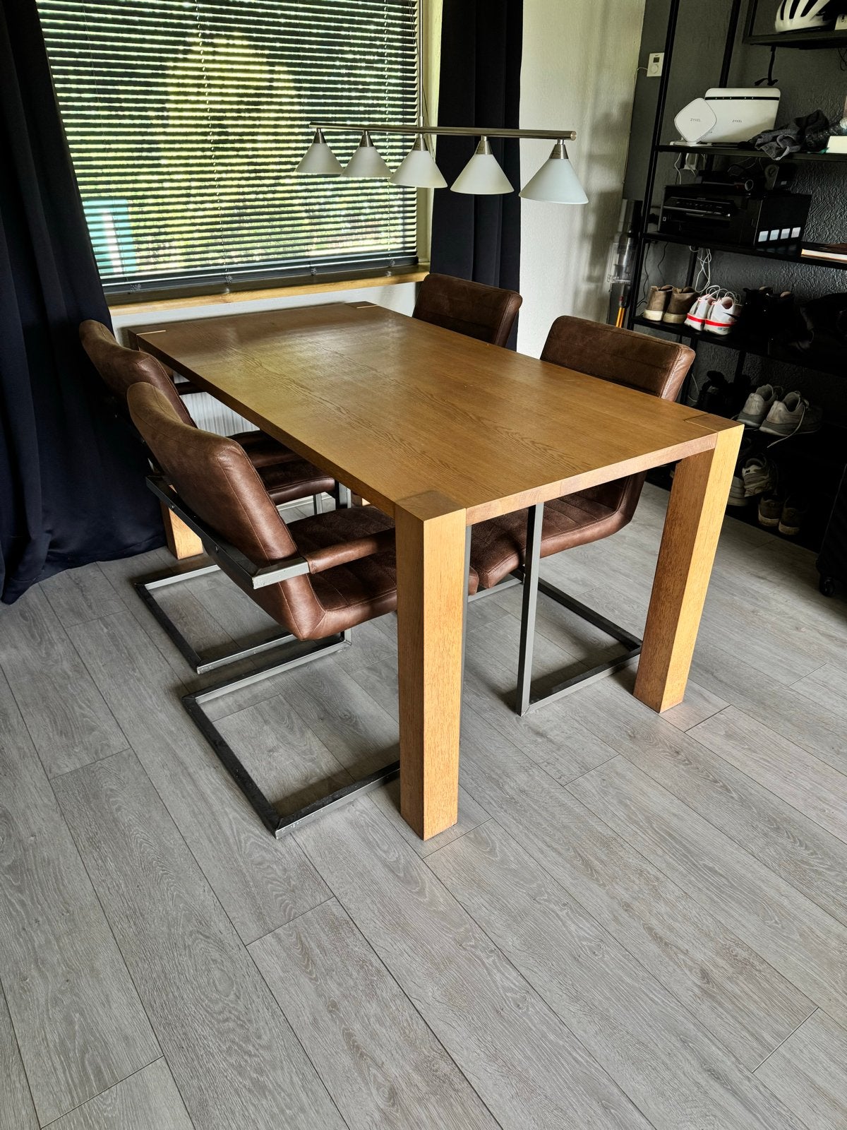 Tafel incl. stoelen in nette staat, Huis en Inrichting, Ophalen, Gebruikt, 50 tot 100 cm, 150 tot 200 cm
