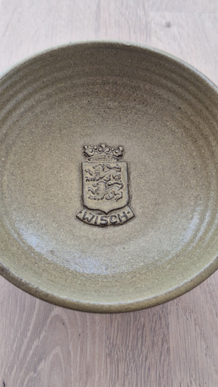 Wisch keramiek schaal op voet aardewerk, Ophalen of Verzenden