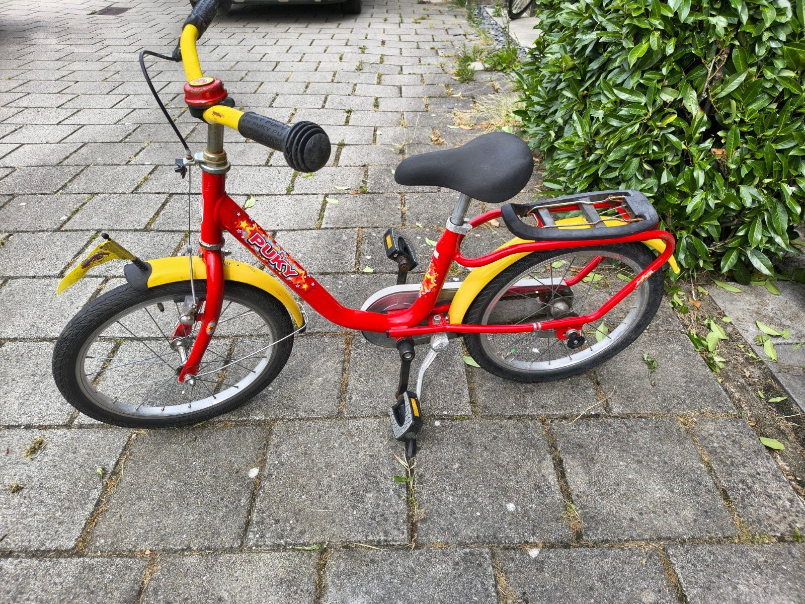 Puky kinderfiets rood/geel - 16 inch, Ophalen, Gebruikt, 16 tot 20 inch