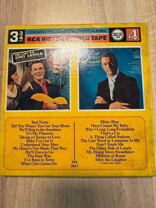 Reel to reel tape eddie arnold  - 2 albums op 1 tape, Ophalen of Verzenden, Onderdeel