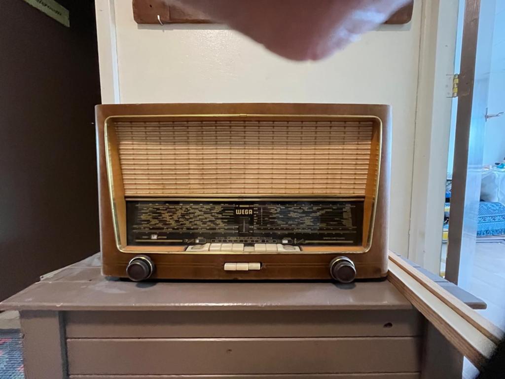 Vintage WEGA buizenradio - Klassieke radio, Ophalen, Gebruikt, Radio