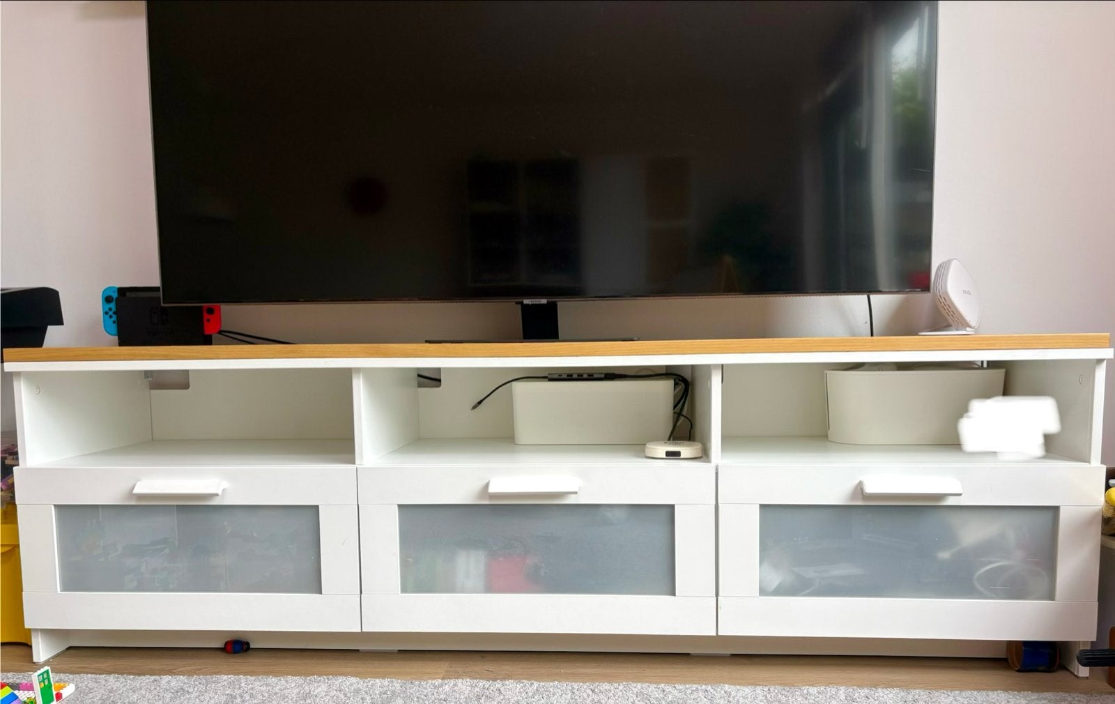 Ikea Brimnes TV-meubel 180cm met werkblad, Ophalen, Gebruikt, 150 tot 200 cm, Minder dan 100 cm