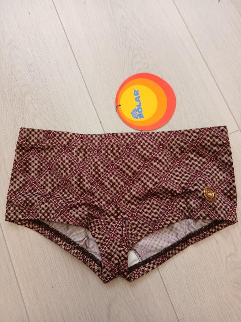 Solar nieuwe rood/bruine zwembroek maat S, Kleding | Heren, Badmode en Zwemkleding, Ophalen of Verzenden, Rood