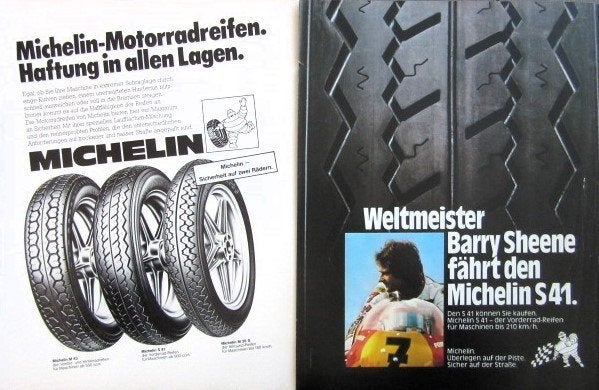 11 vintage advertenties reclames Michelin banden 76-98 band, Verzamelen, Ophalen of Verzenden, Gebruikt, Overige typen