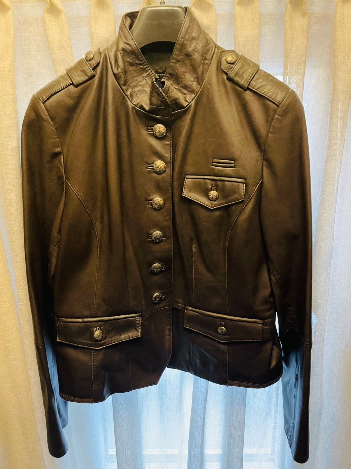 Van Avendonck mooi donkerbruin leren jasje maat 44, Kleding | Dames, Bruin, Verzenden, Maat 42/44 (L), Zo goed als nieuw