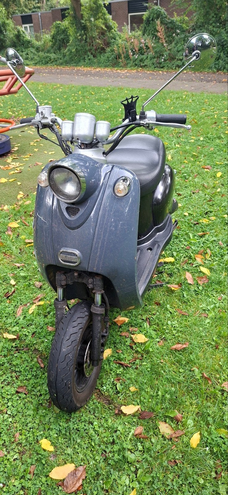 trendy retro scooter blauwe plaat, Ophalen, Gebruikt, Benzine, Overige merken