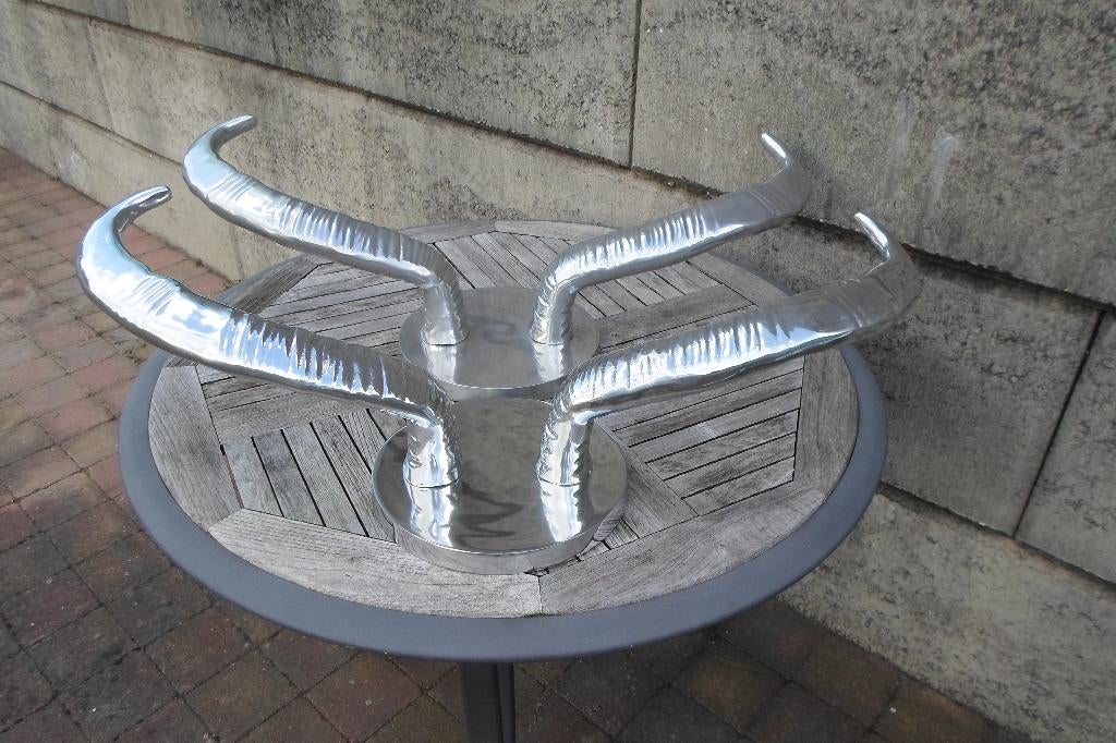 Pols Potten Buffel Horens Aluminium, Metaal, Zilver, Decoratieobject, Ophalen of Verzenden
