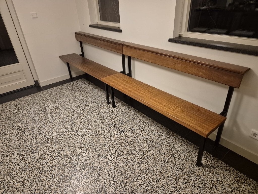 Twee moderne kerkbanken, Huis en Inrichting, Ophalen, Gebruikt, Minder dan 75 cm, Rechte bank