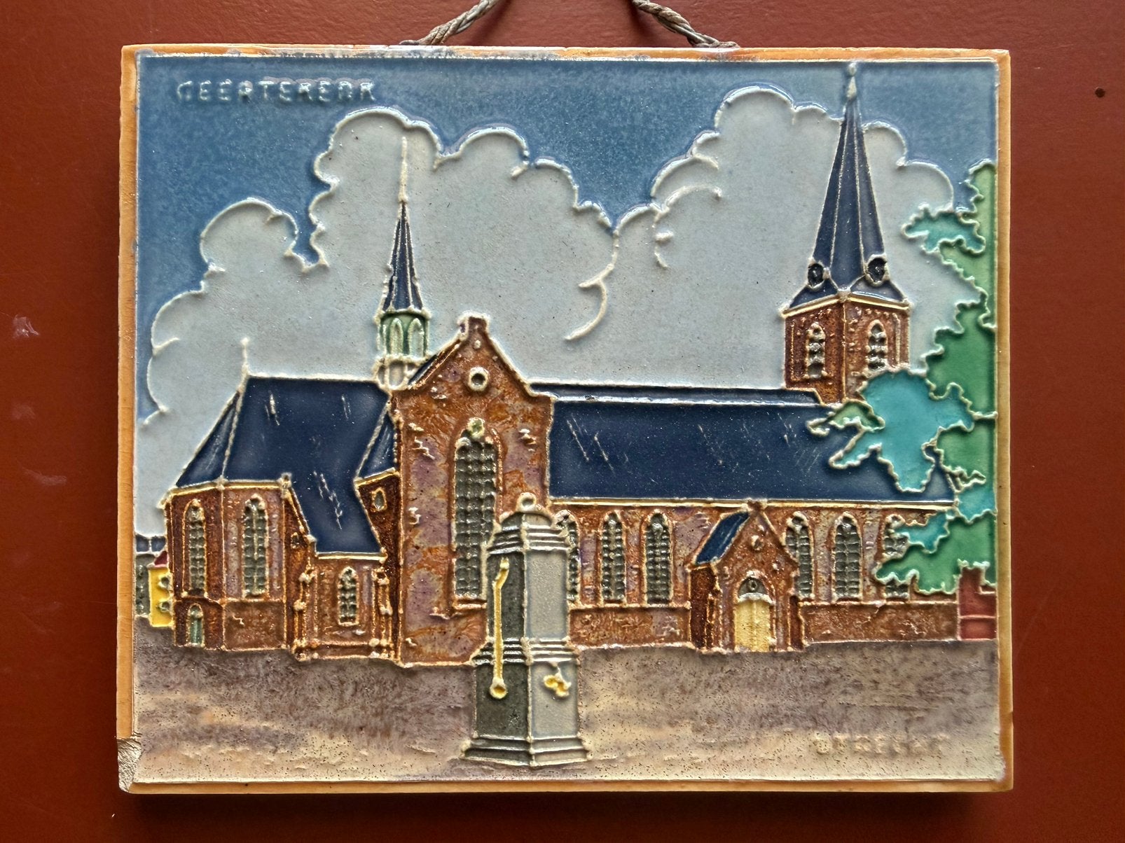 Westraven trgel Geertekerk Utrecht, Antiek en Kunst, Antiek | Wandborden en Tegels, Ophalen of Verzenden