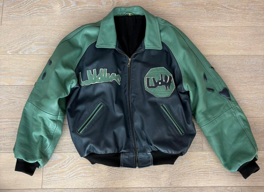 Vintage Lederen Bomberjas, Ophalen of Verzenden, Zo goed als nieuw, Bruin
