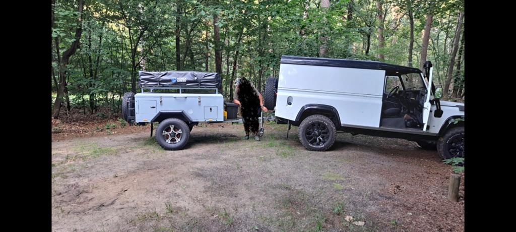 Daktent aanhanger offroad uniek., Caravans en Kamperen, Tenten, Ophalen, Gebruikt, Tot en met 2