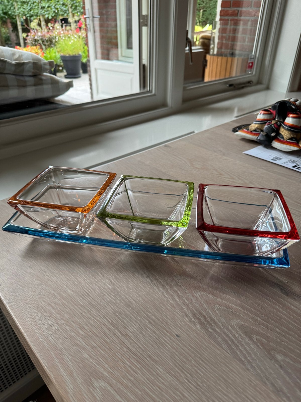 Leonardo Corner serie aperitief set glas  vintage, Ophalen of Verzenden, Zo goed als nieuw, Meerkleurig, Overige merken