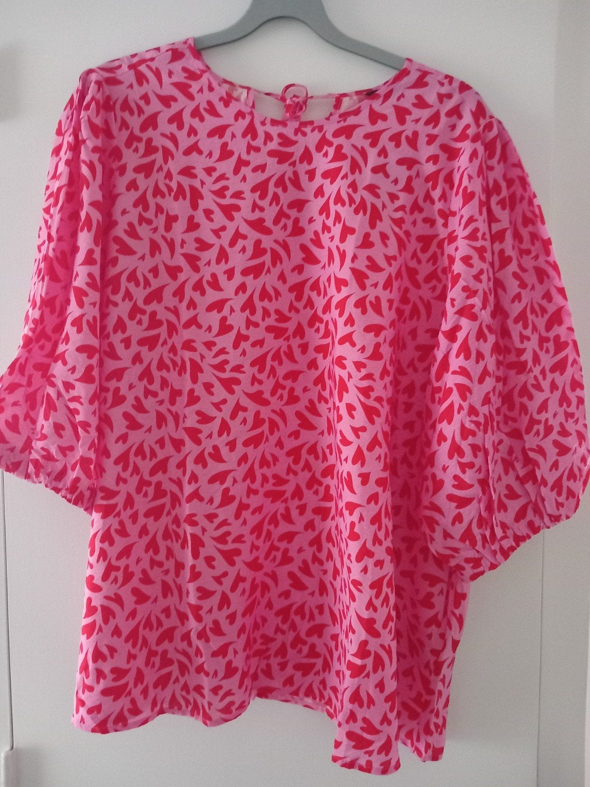 Roze met rode hartjes tuniek, mt 52, ms mode, nieuw!, Kleding | Dames, Grote Maten, Blouse of Tuniek, Nieuw, Ophalen of Verzenden