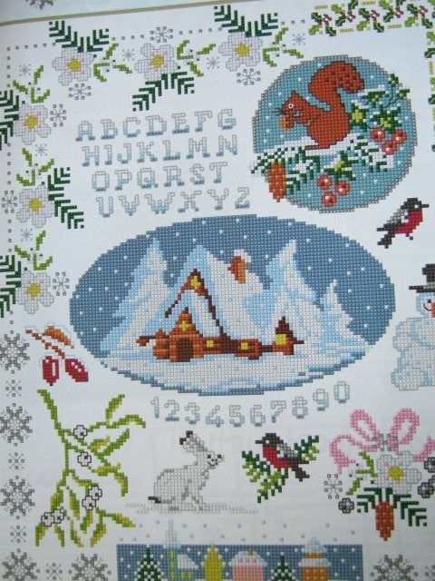 Borduurpatroon  Winter merklap  nr 5866, Verzenden, Nieuw, Handborduren, Patroon