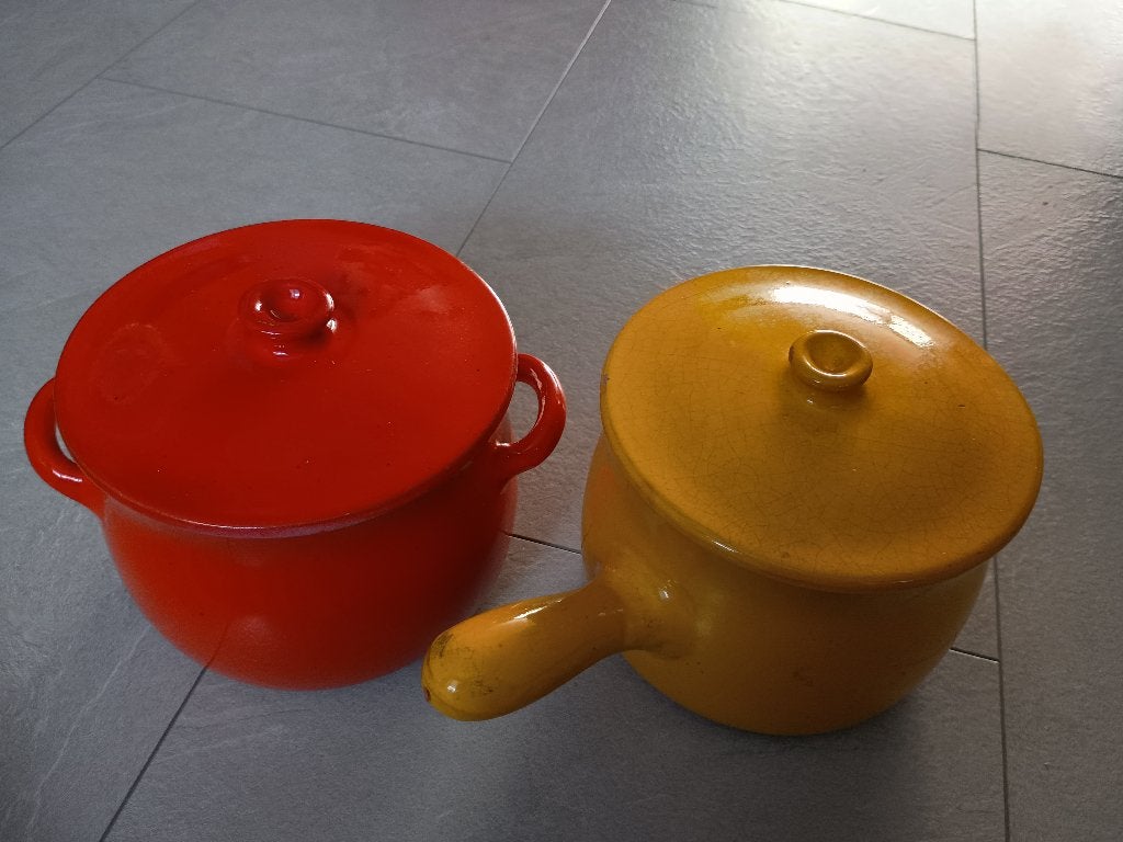 Albisola kookpotten- vintage, Ophalen of Verzenden, Gebruikt, Overige materialen, Pot, Bus of Blik