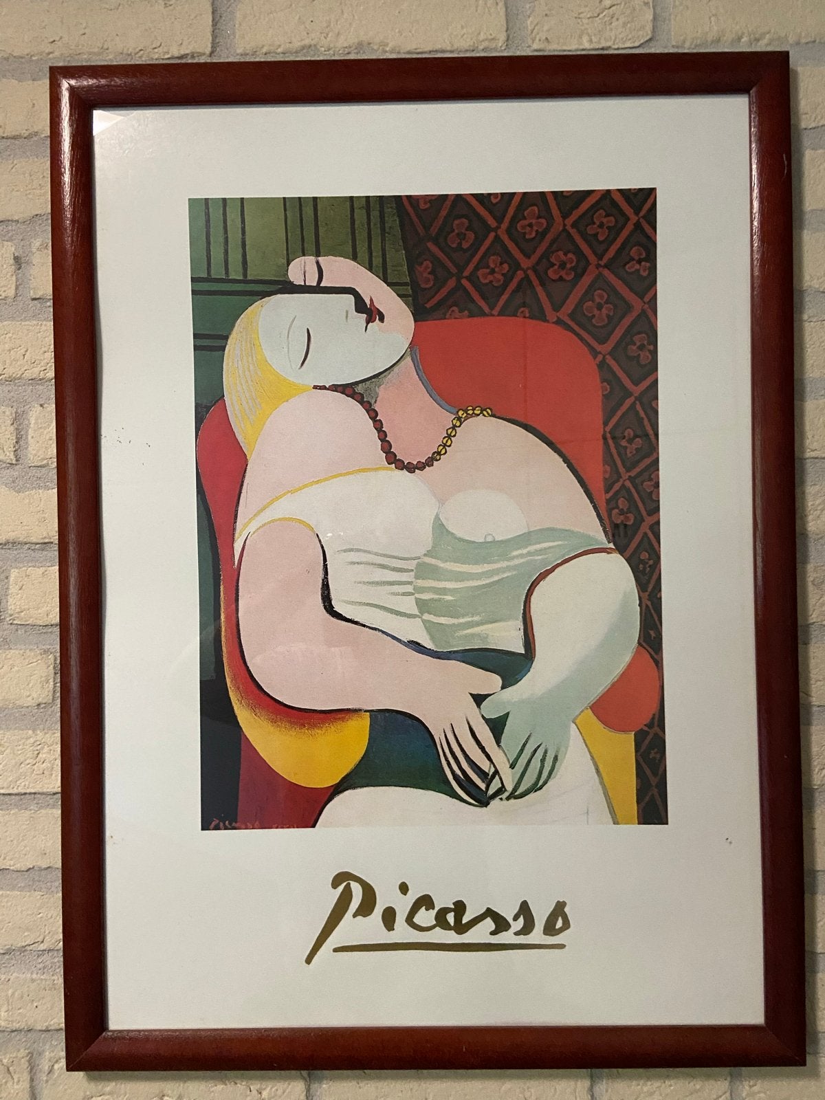 Set van 3 ingelijste kunstprints: Picasso, Klee, Dalí, Figuren, Papier/karton, Ophalen of Verzenden, Ingelijst