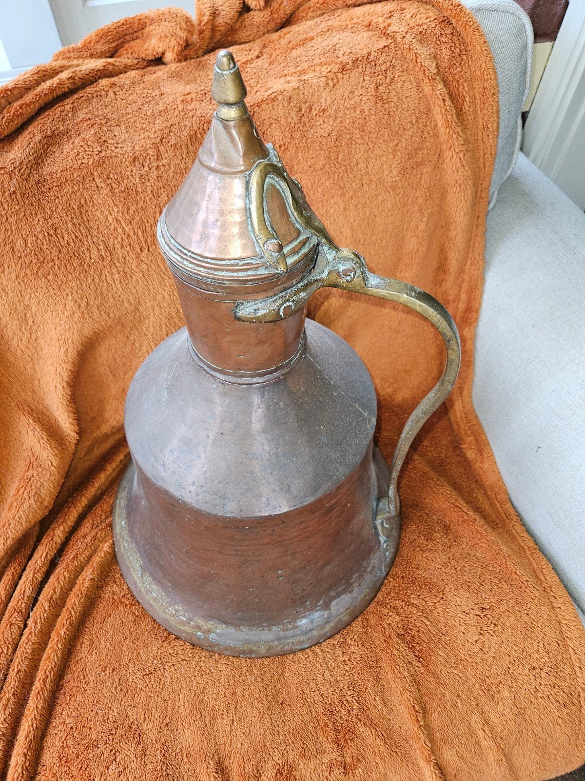 Prachtige antieke Ottomaanse koperen waterketel., Antiek en Kunst, Ophalen
