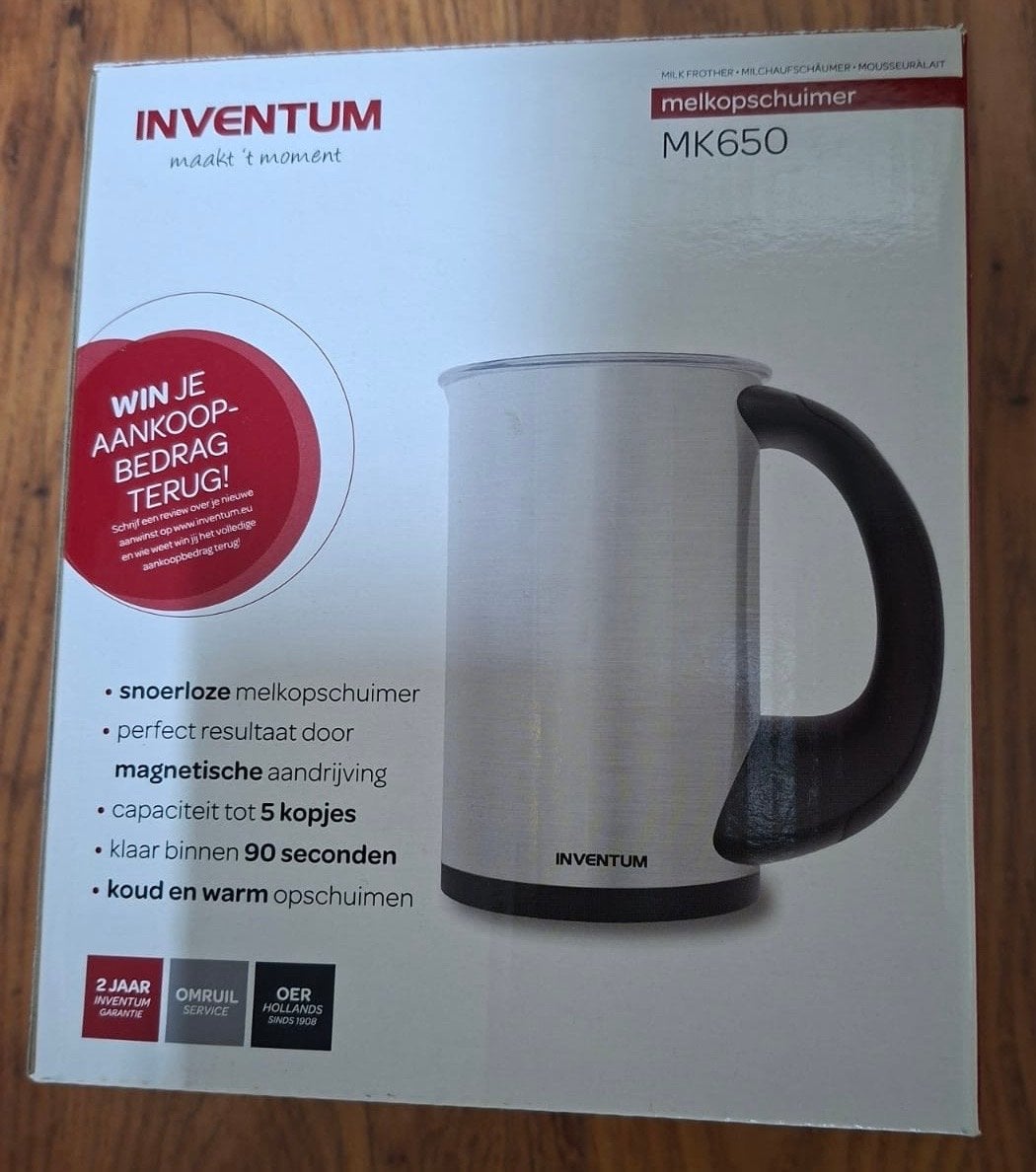 Inventum Melkopschuimer MK650 - Nieuw in doos, Witgoed en Apparatuur, Melkopschuimers, Ophalen, Nieuw, Elektrische melkopschuimer