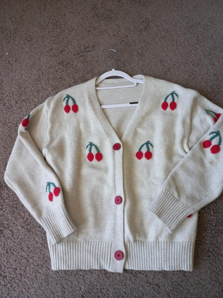 Vest met kersen mt L, Ophalen of Verzenden