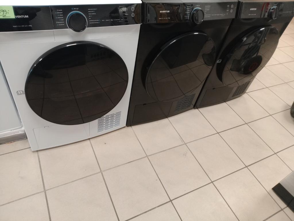 Warmtepomp drogers in het wit en zwart, Witgoed en Apparatuur, Wasdrogers, Ophalen, Minder dan 85 cm, Overige typen, 8 tot 10 kg