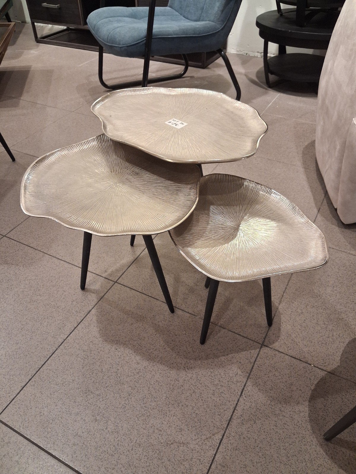 nieuwe Richmond Volenta set van 3 salontafels aluminium €120, Ophalen, ., Nieuw, Metaal