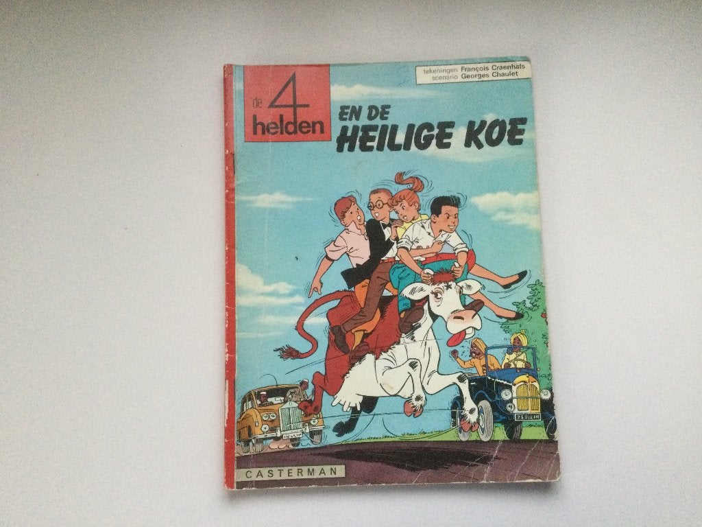 De 4 helden en de heilige koe, Eén stripboek, Ophalen of Verzenden, Gelezen