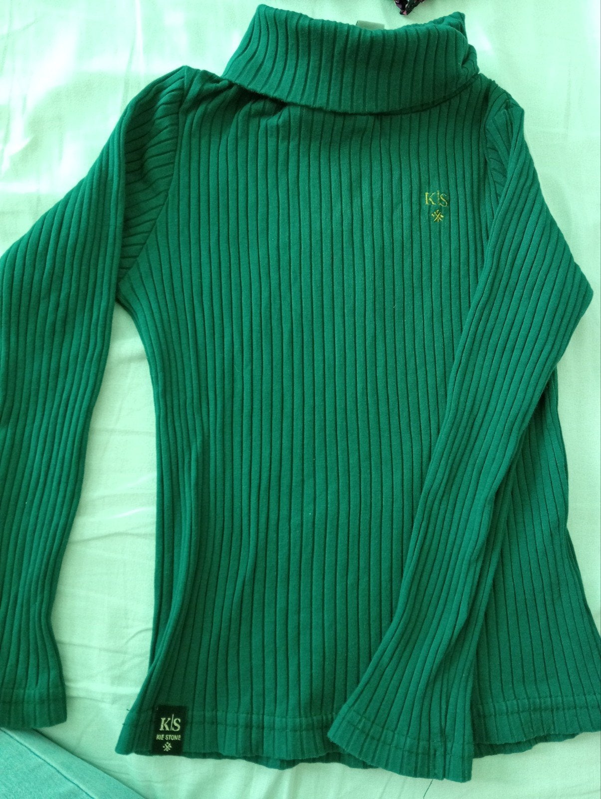 Mooi donkergroen Truitje maat 110/ 116 merk Kie Stone, Kinderen en Baby's, Kinderkleding | Maat 110, Ophalen of Verzenden, Zo goed als nieuw