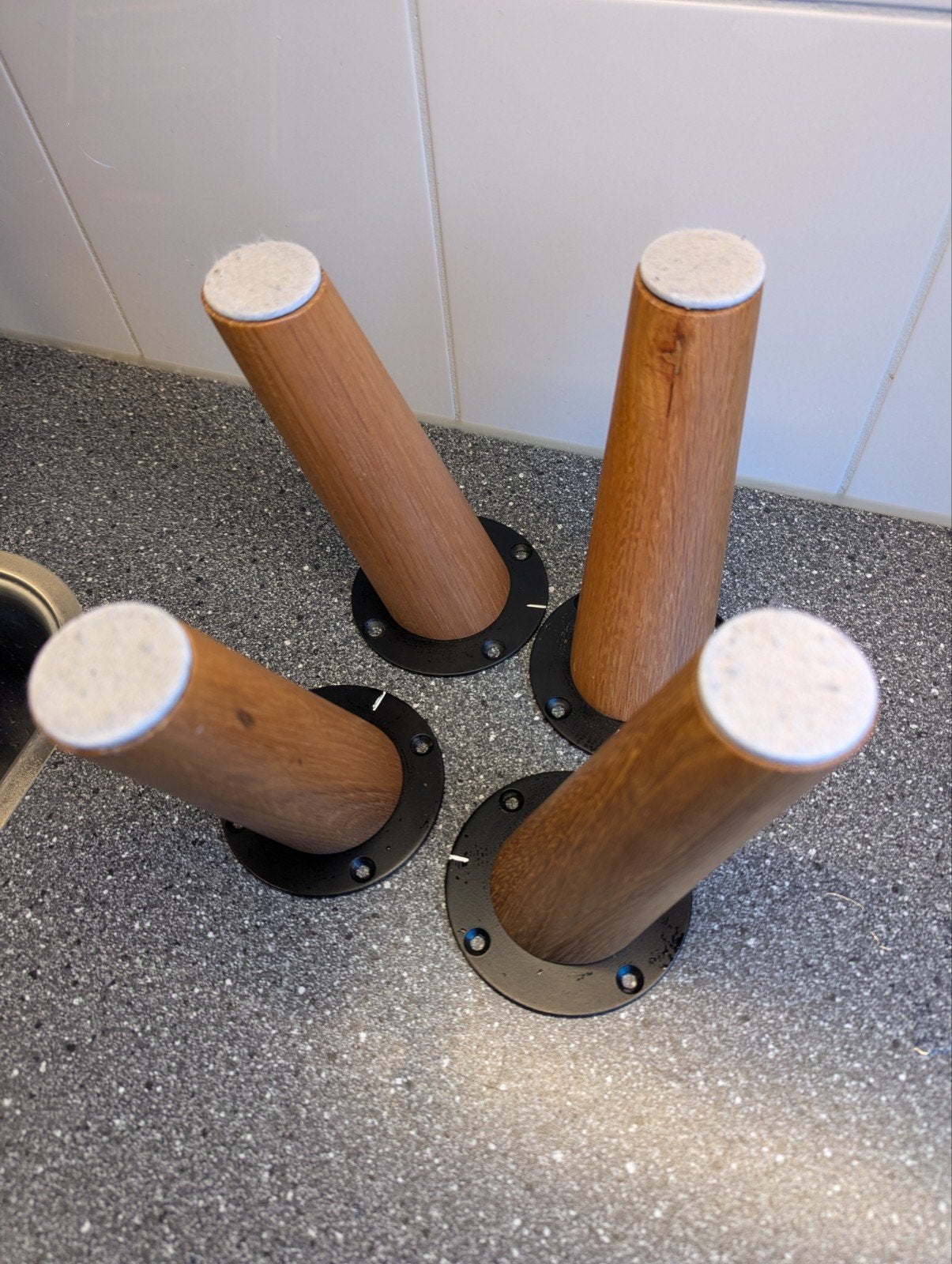Sofacompany Meubelpoten, type B, Smoked Oak 17cm,, Ophalen of Verzenden, Zo goed als nieuw, Hout