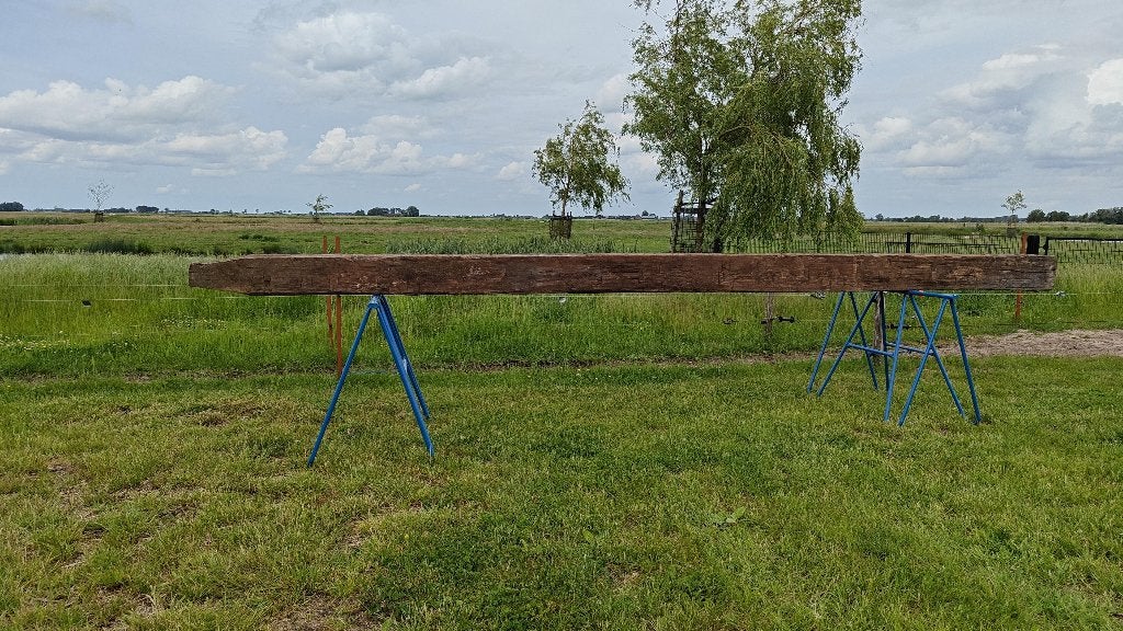 Zware oude hardhouten balken / dukdalfhout / bintwerk, Tuin en Terras, Ophalen, Gebruikt, 250 cm of meer, Overige typen