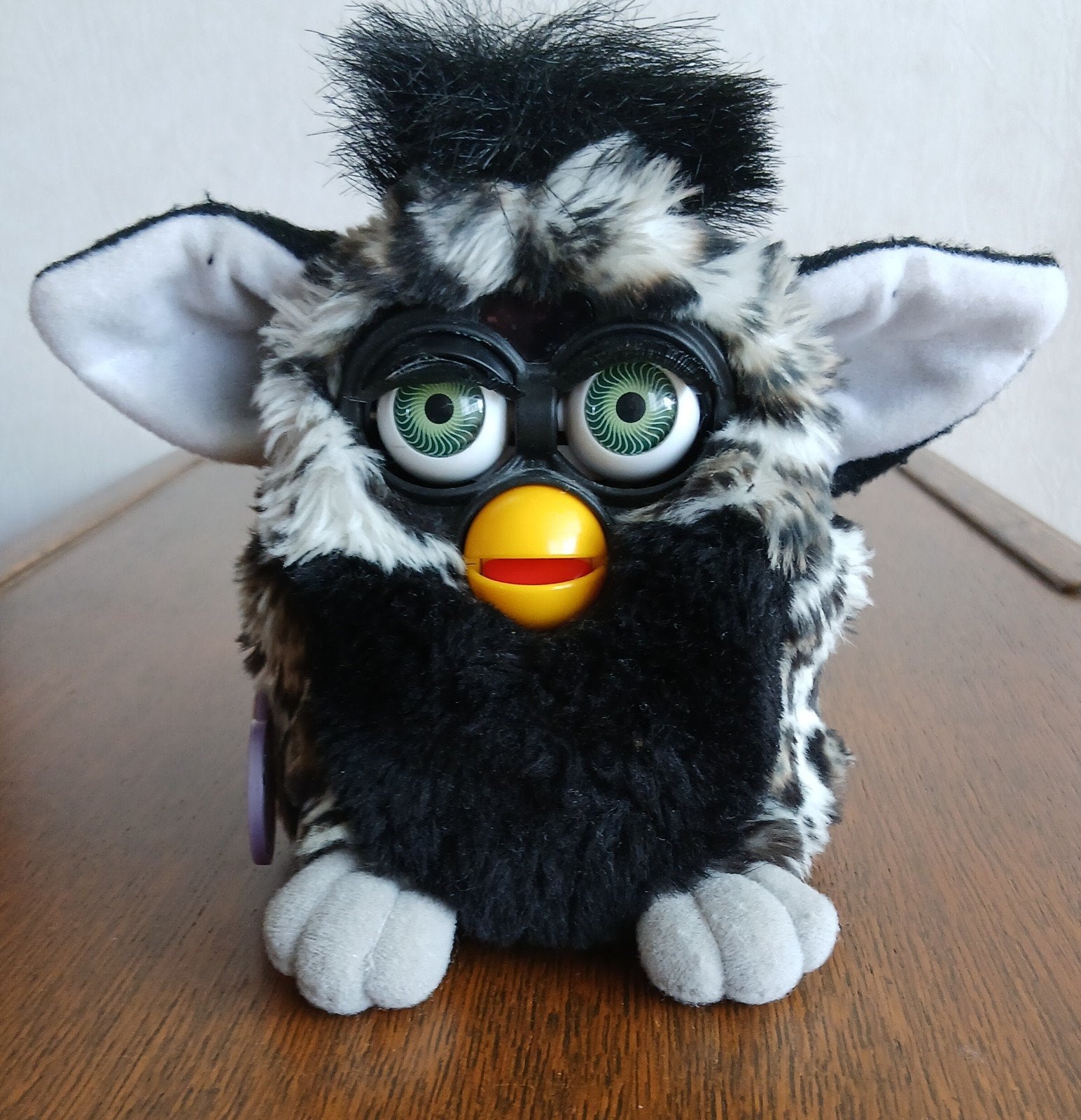 Vintage Furby Zwart Met Wit  Tiger Electronics 1998, Kinderen en Baby's, Speelgoed | Knuffels en Pluche, Zo goed als nieuw, Overige typen
