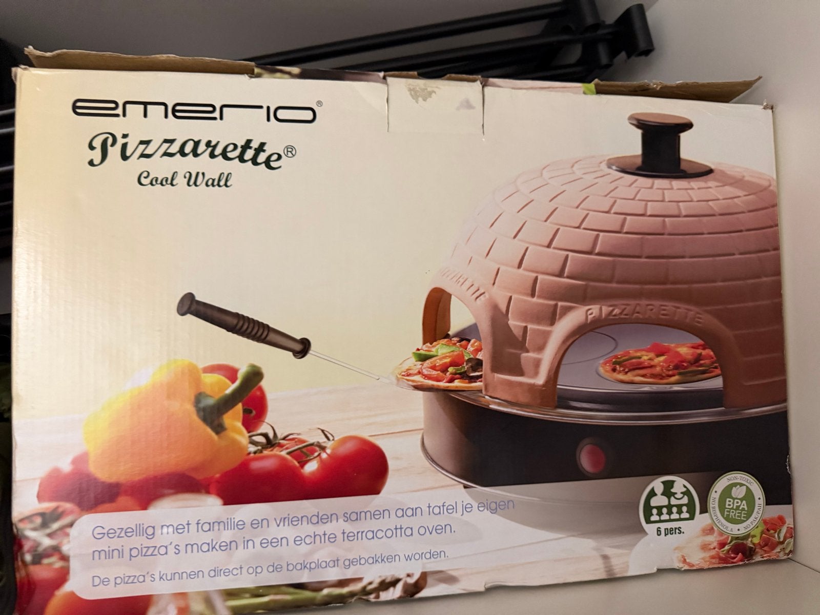 Emerio Pizzarette Cool Wall - Mini Pizza Oven voor 6 persone, Ophalen of Verzenden, Zo goed als nieuw