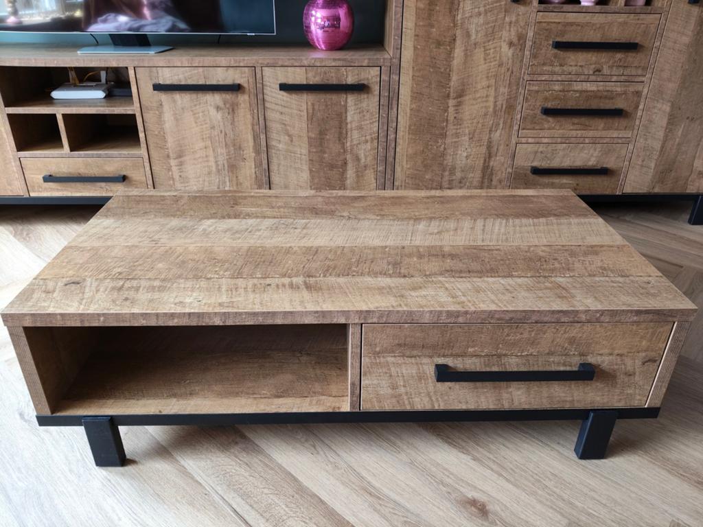 Nette "nieuwe" salontafel old teak/mango look, Ophalen, 100 tot 150 cm, Nieuw, 50 tot 100 cm