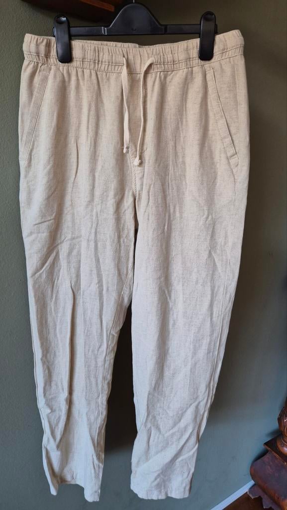 Zara nieuw staat linnen katoenen broek mt M beige zand, Maat 38/40 (M), Nieuw, Ophalen of Verzenden, Lang