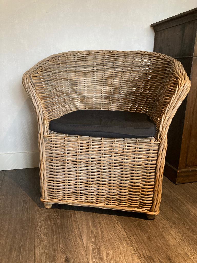 Rotan stoel, Huis en Inrichting, Stoelen, Ophalen, Gebruikt, Bruin, Riet of Rotan