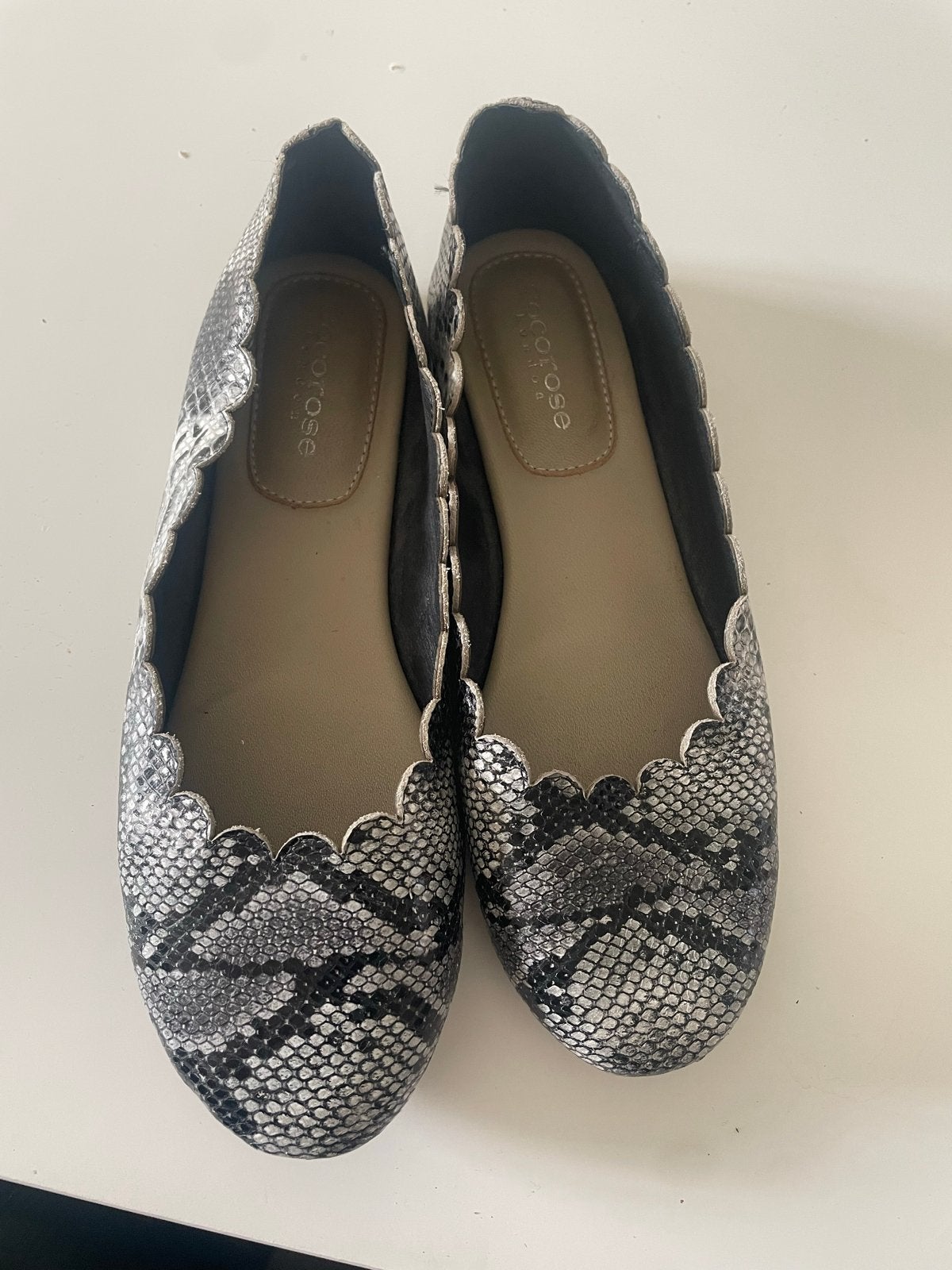 Cocorose London Ballerina's Slangenprint Maat 41, Ophalen of Verzenden, Zo goed als nieuw, Zwart, Ballerina's