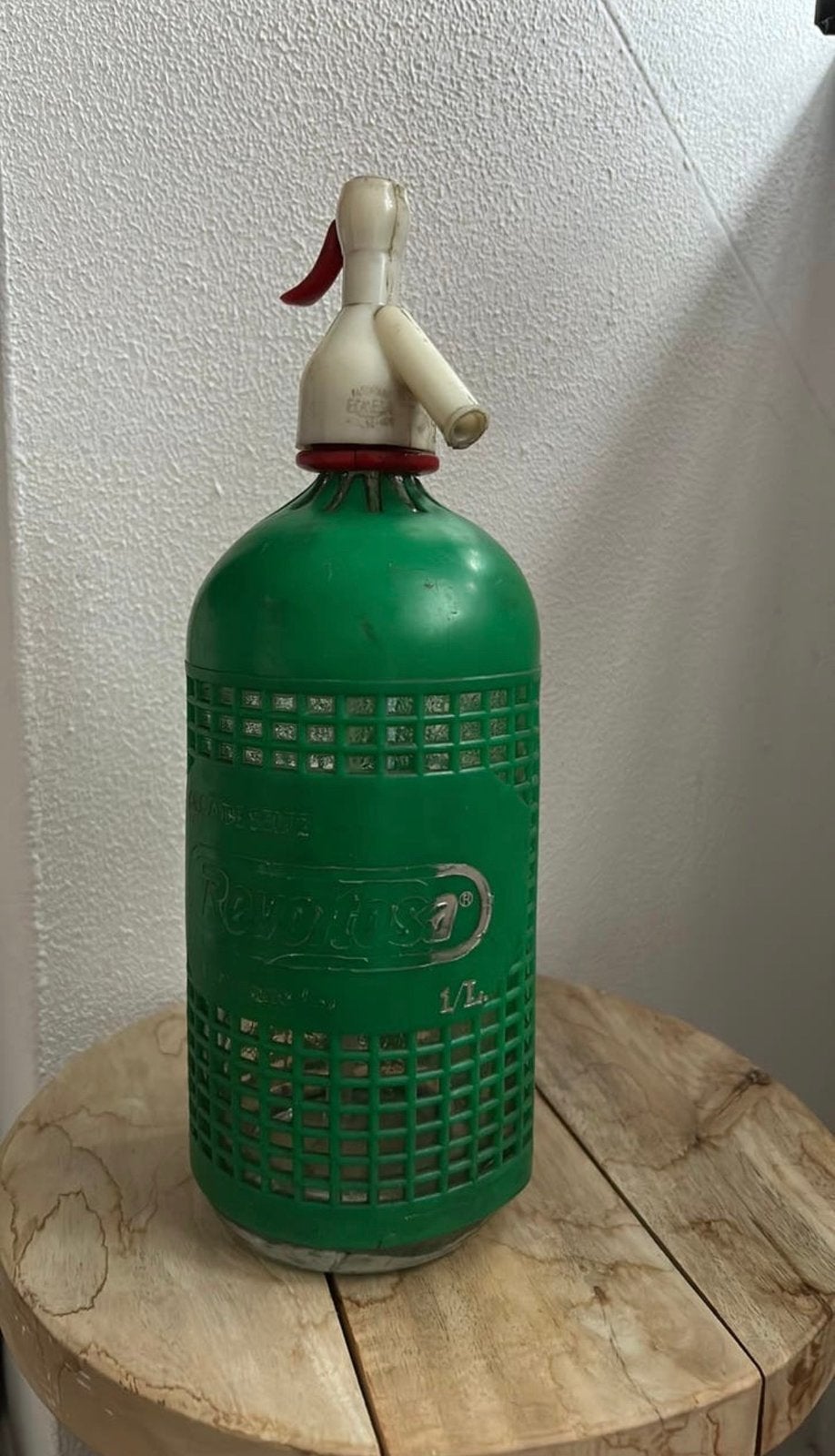 Bijzondere groene spuitfles, Antiek en Kunst, Ophalen of Verzenden
