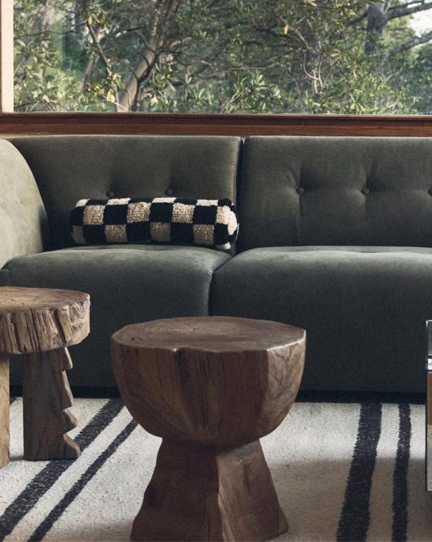 HKliving Arched Wooden Kruk - Teak | Van €329, nu, Hkliving, Nieuw, Ophalen of Verzenden, Hkliving
