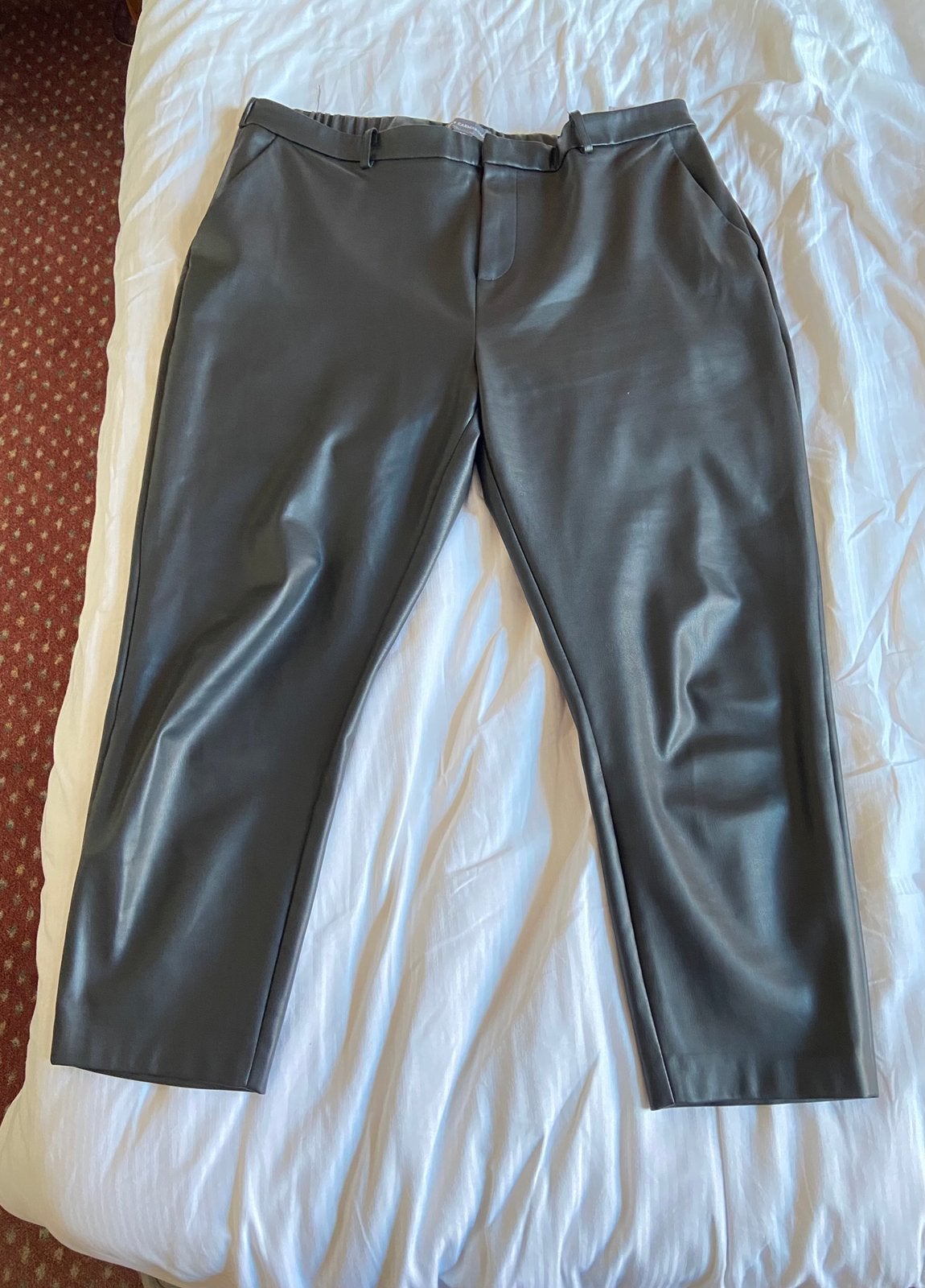 Mooie leren broek Only Carmakoma maat 48-52, Zwart, Maat 46/48 (XL) of groter, Ophalen of Verzenden, Zo goed als nieuw