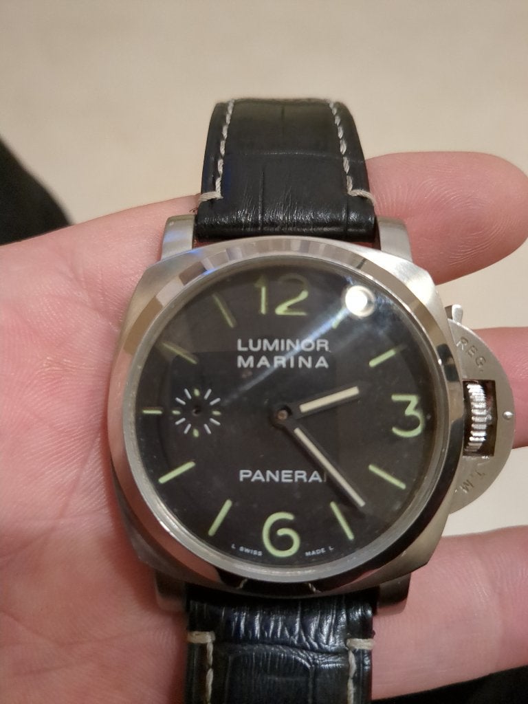 Panerai luminor  marina, Overige merken, Staal, Polshorloge, Ophalen of Verzenden